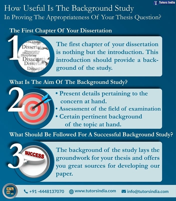 How Useful Is The Background Study In Proving The Appropriateness Of Your Thesis Question?